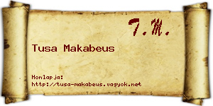Tusa Makabeus névjegykártya